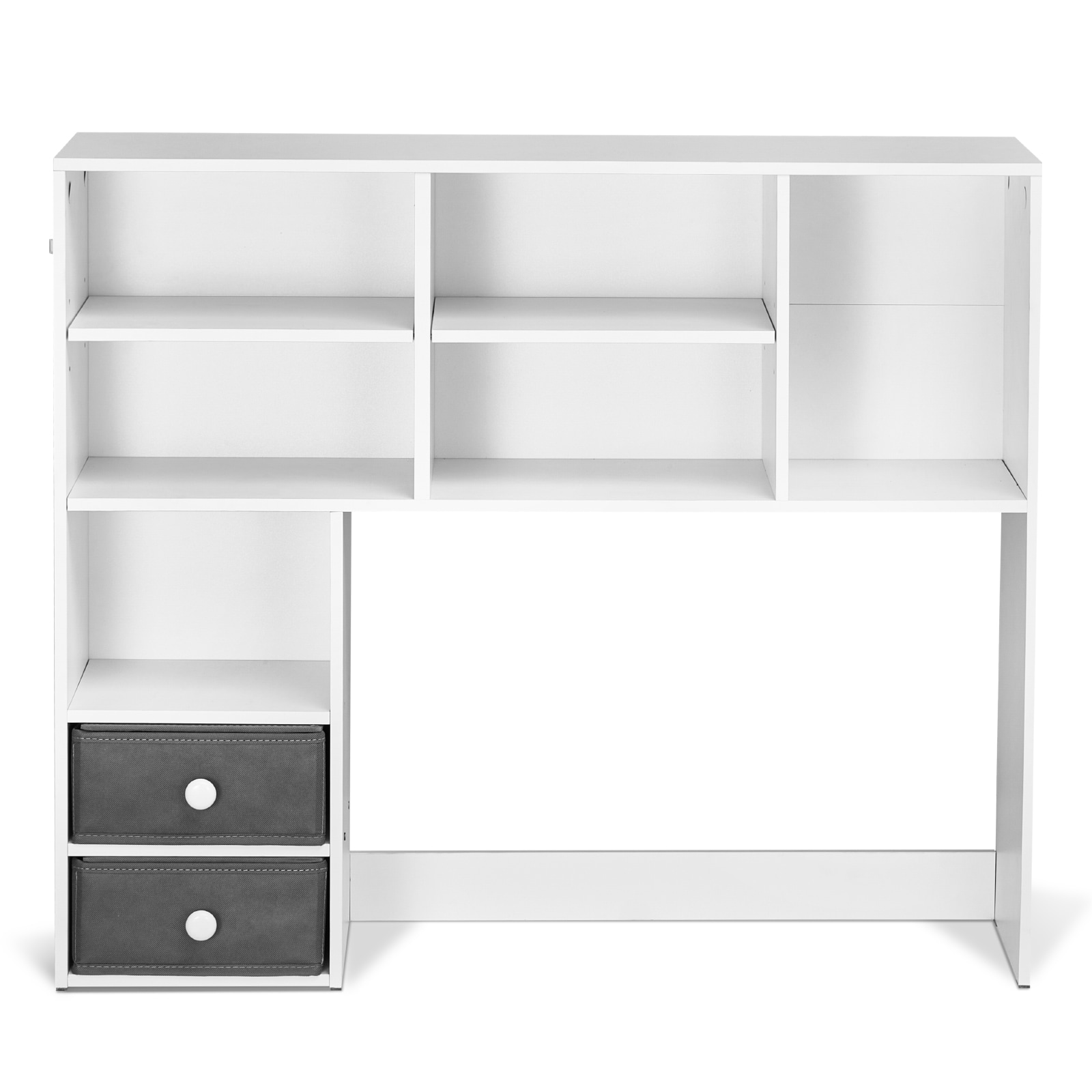 Desktop Bookshelf Organizer With Drawers For Home Office Storage_voghion.com